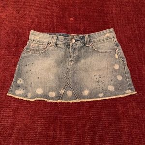 Blue Denim Super Short Skirt